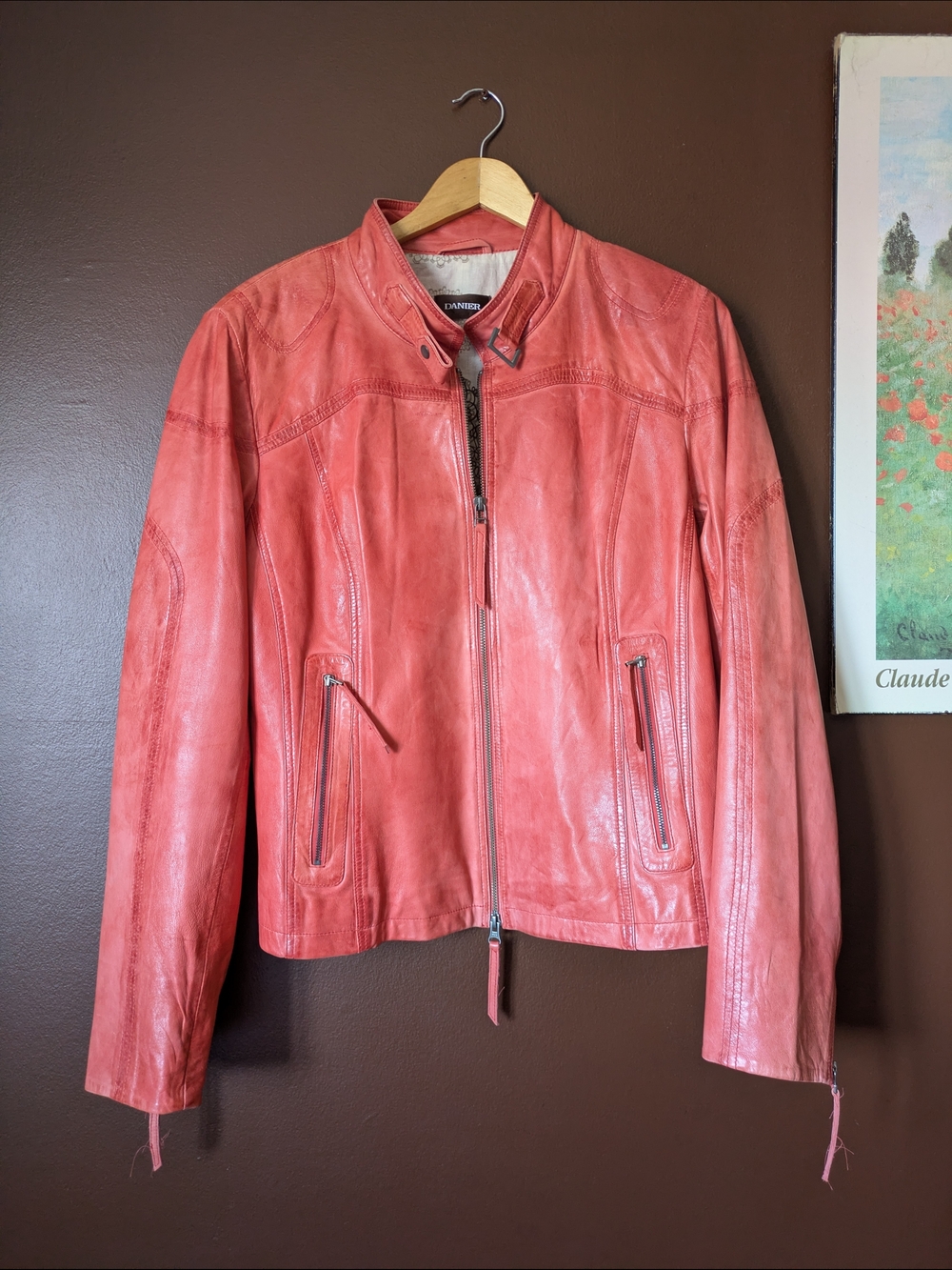 Danier Coral Leather Jacket
